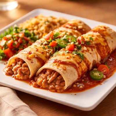 Bean and cheese enchilada