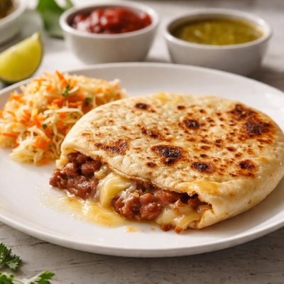 Bean and cheese pupusa