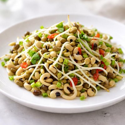 Bean sprout and black eye peas