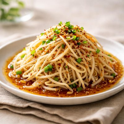 Bean sprouts with sauce