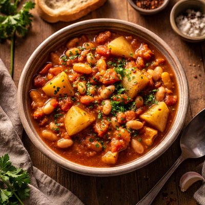 Bean stew with potatoes