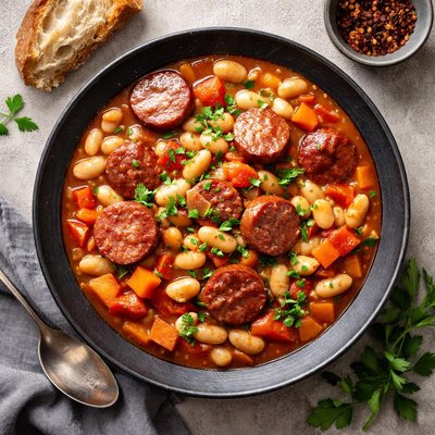 Bean stew with sausage