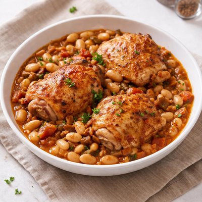 Beans with chicken