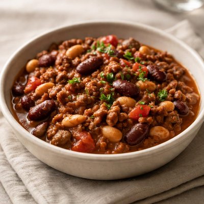 Beans with ground beef