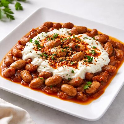 Beans with yoghurt