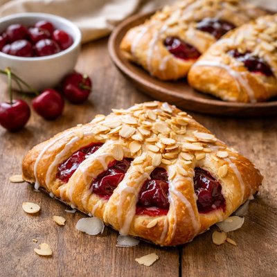Bear claw danish cherry