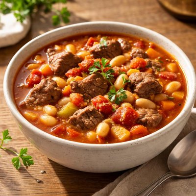 Beef and beans soup