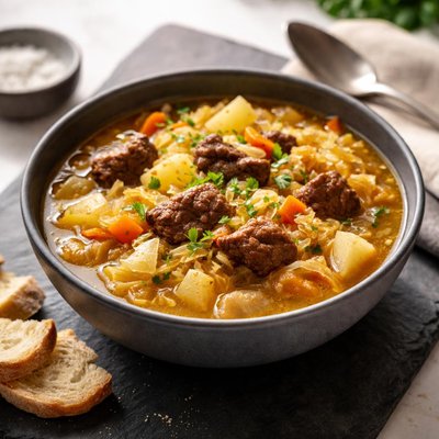 Beef and cabbage soup