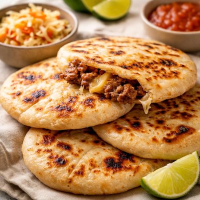 Beef and cheese pupusa