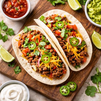 Beef and cheese soft taco