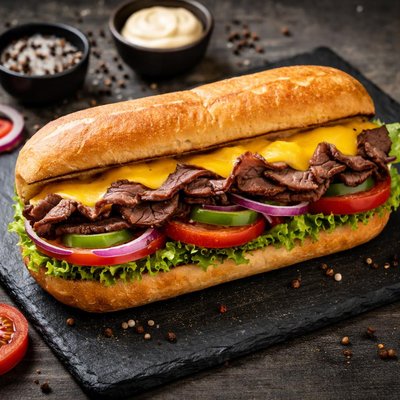 Beef and cheese sub subway