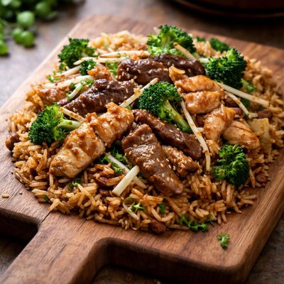 Beef and chicken choe fan