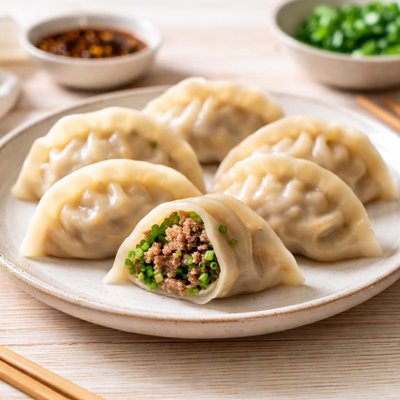 Beef and chive dumpling