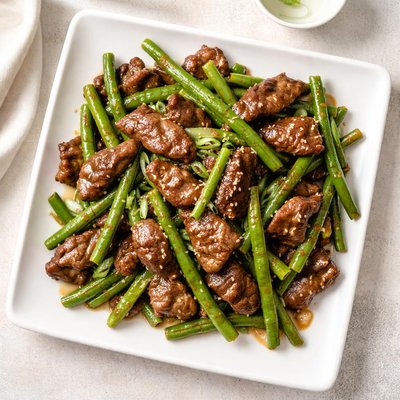 Beef and green beans