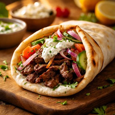 Beef and lamb gyro