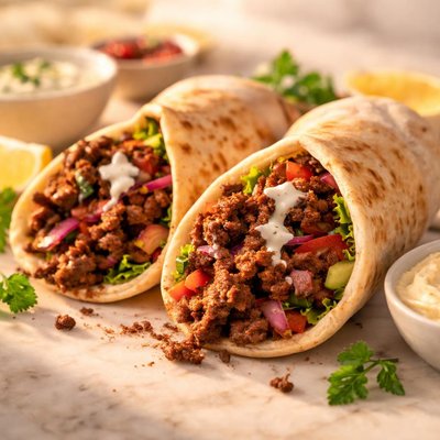 Beef and lamb shawarma