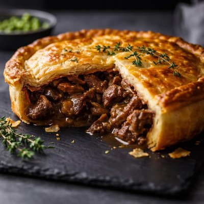 Beef and mushroom pie