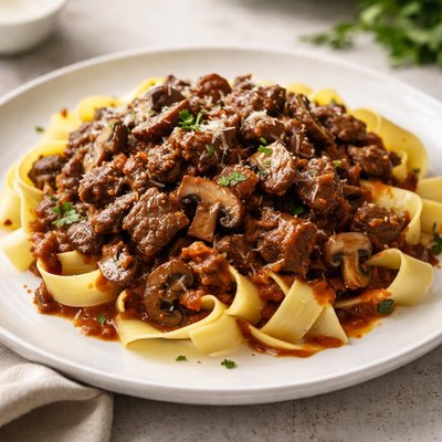 Beef and mushroom ragu