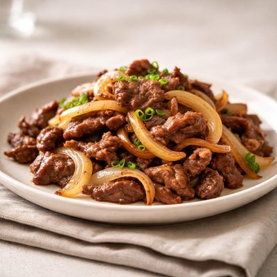 Beef and onions