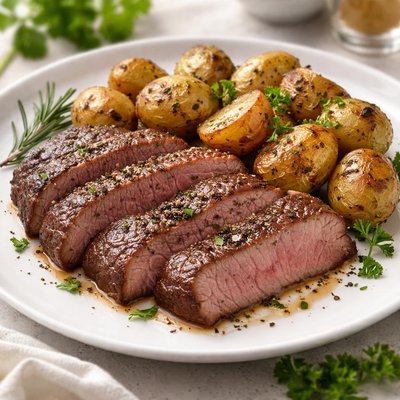 Beef and potatoes