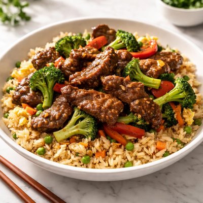 Beef and rice chinese