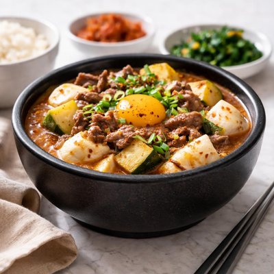 Beef and squash soondubu