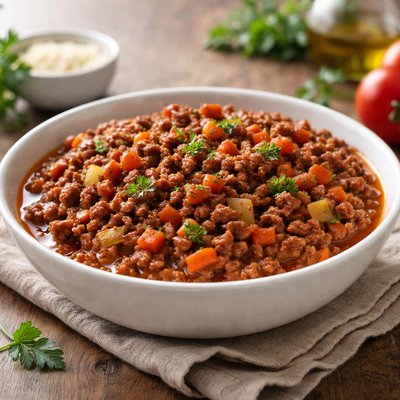 Beef and vegetable bolognese sauce