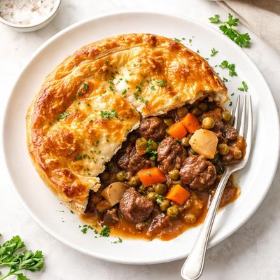 Beef and vegetable pie