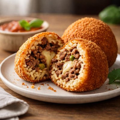 Beef arancino