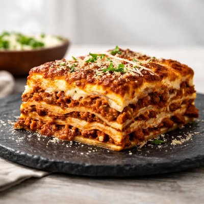 Beef bolognese lasagna