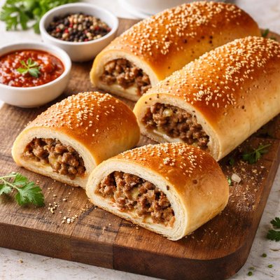 Beef bread roll