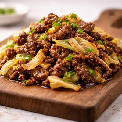 Beef bulgogi with cabbage