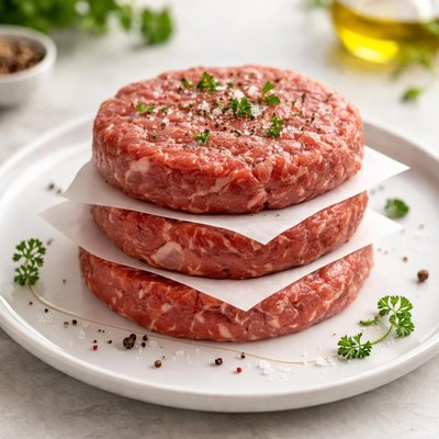 Beef burger meat