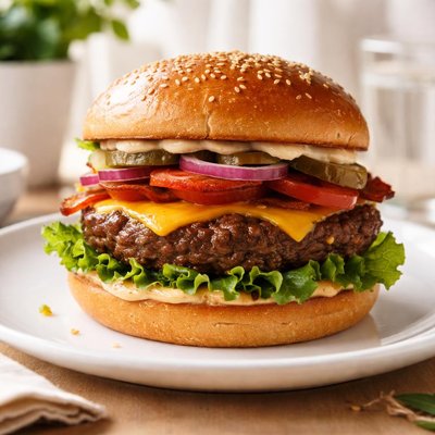 Beef burger sandwich