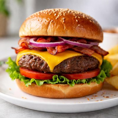Beef burger with cheese