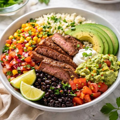 Beef burrito bowl
