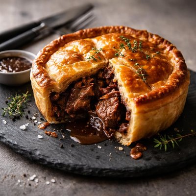 Beef cheek pie