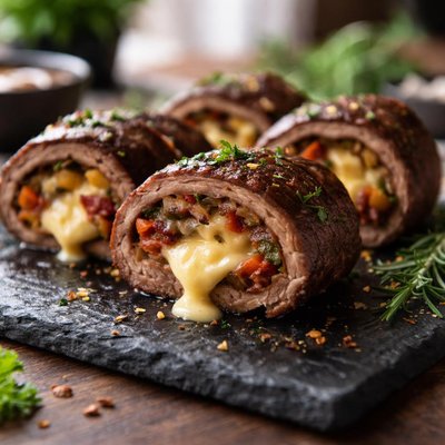 Beef cheese roll