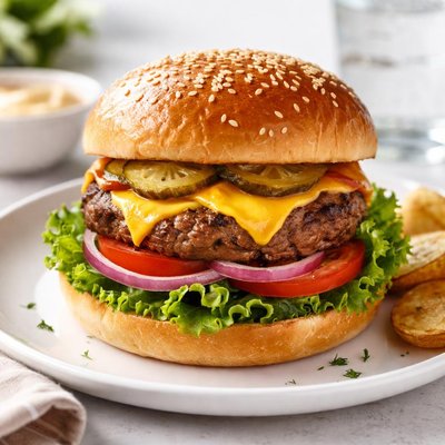 Beef cheeseburger