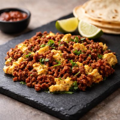 Beef chorizo and eggs