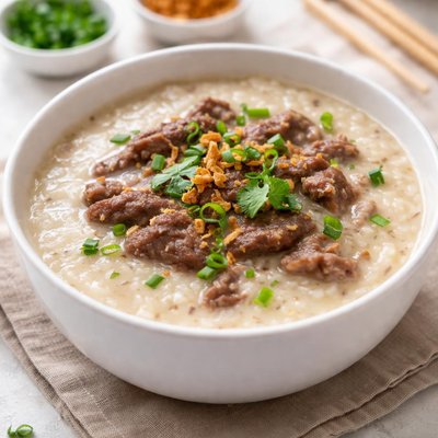 Beef congee