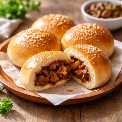 Beef curry bun