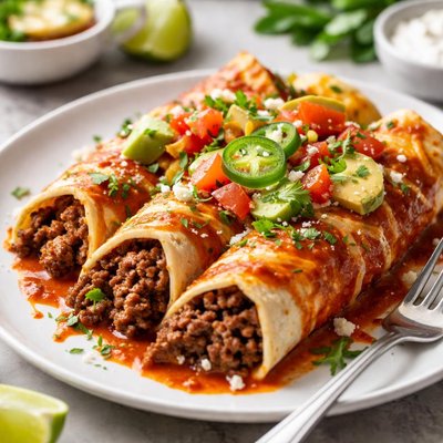 Beef enchiladas