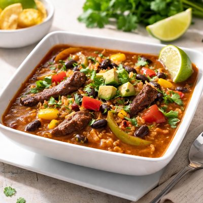 Beef fajita soup