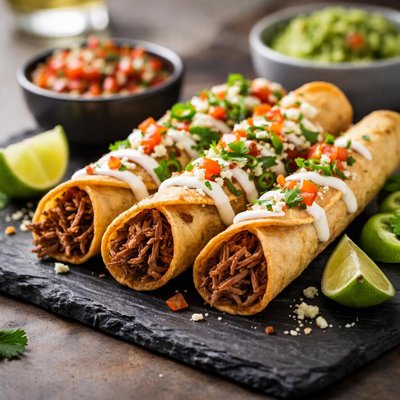 Beef flautas