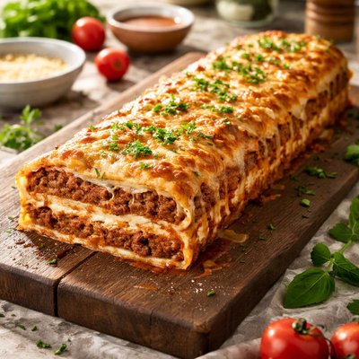 Beef footlong lasagna