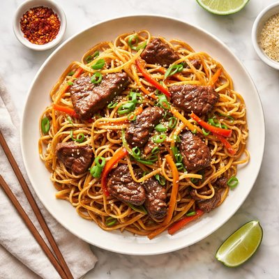 Beef fried noodles
