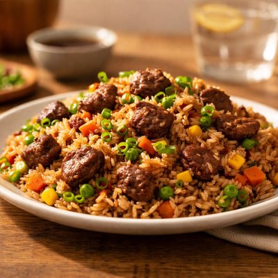 Beef fried rice homemade
