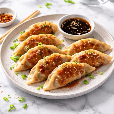 Beef gyoza dumplings