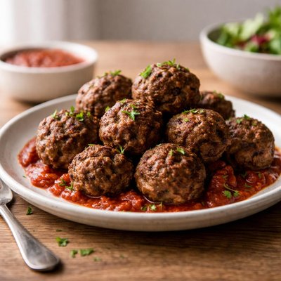 Beef heart meatballs